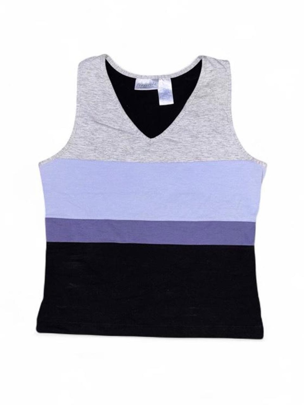 Freestyle Colorblock V-Neck Tank - Gray, Lavender, Black